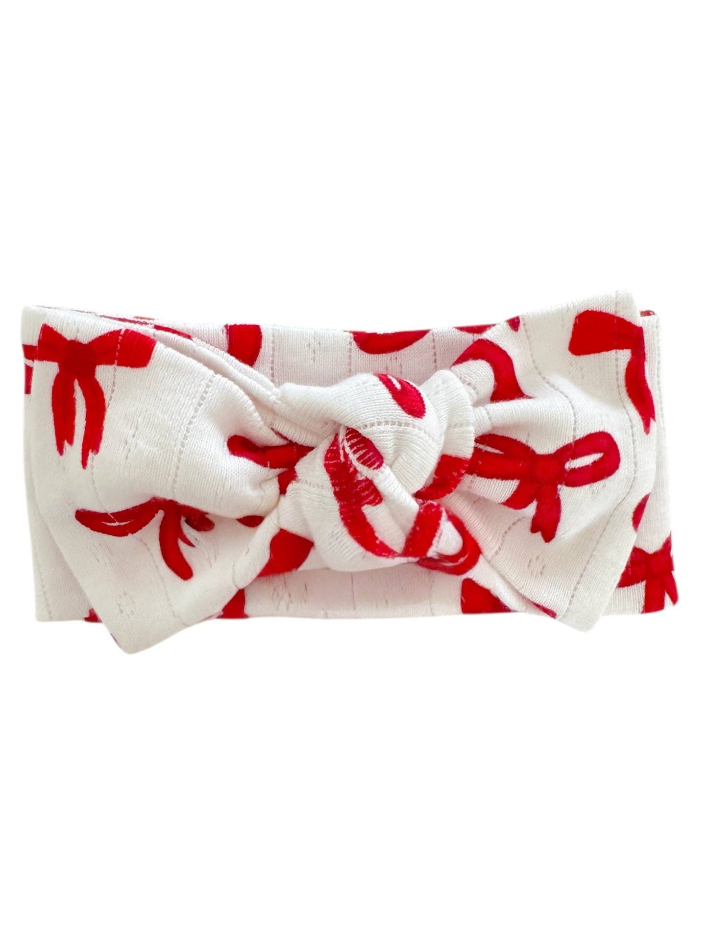 Red Bow Print Headwrap Bow