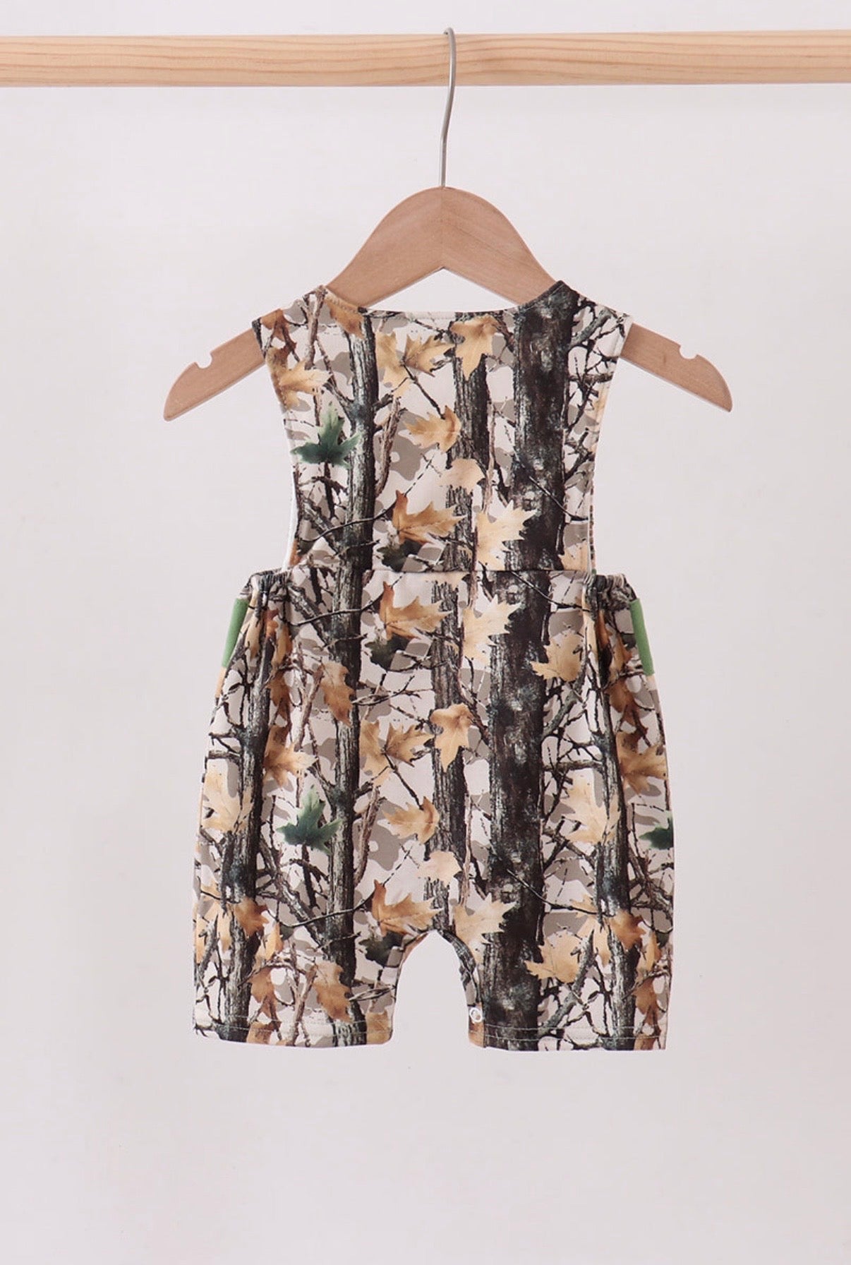 Camo Smocked Overalls