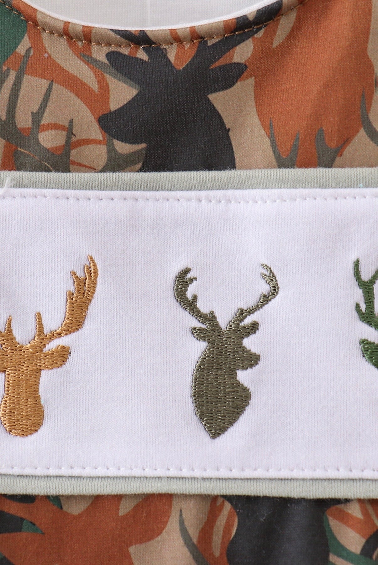 Antler Embroidered Overalls