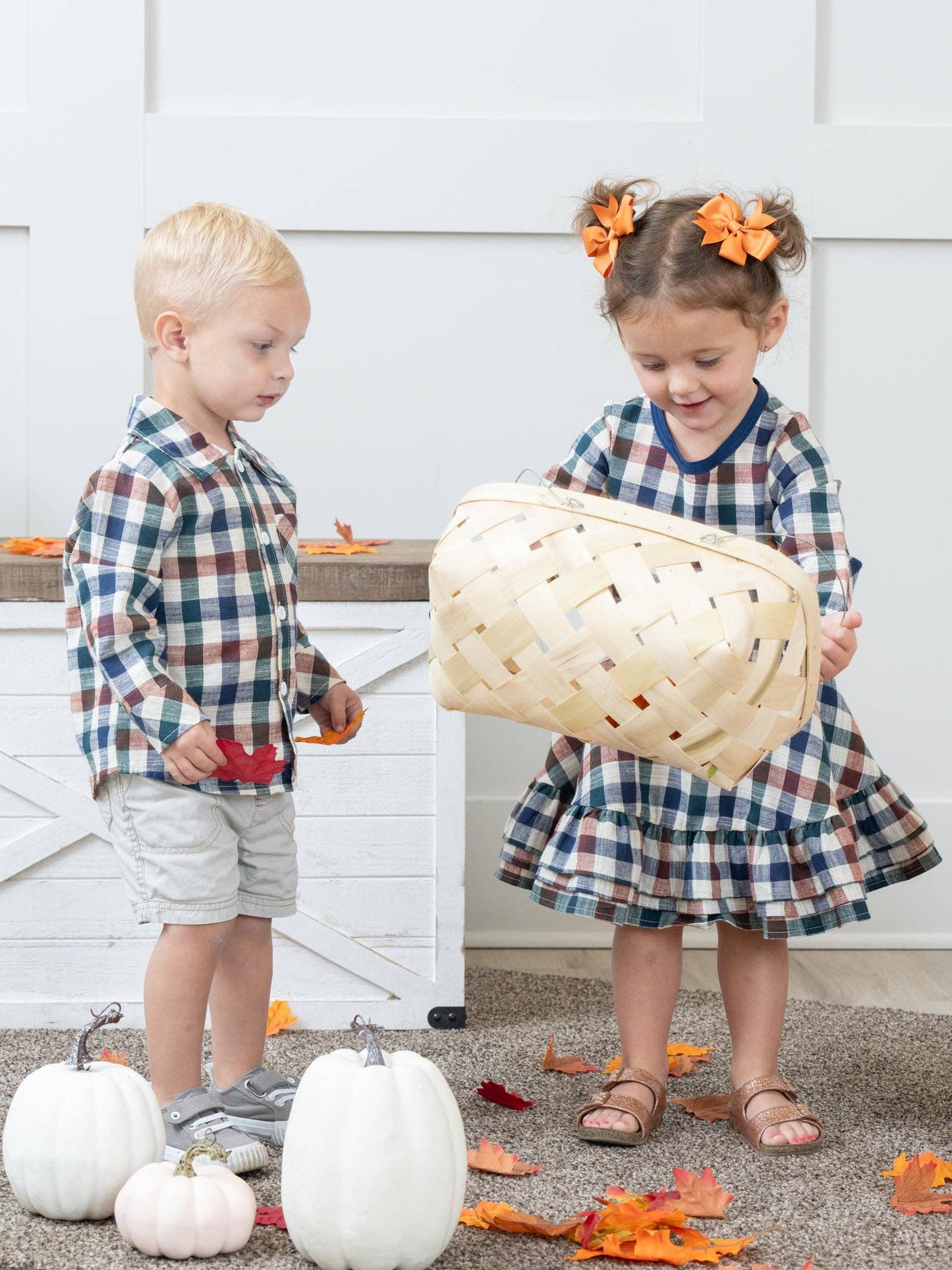 Fall Vintage Plaid Long Sleeve Polo