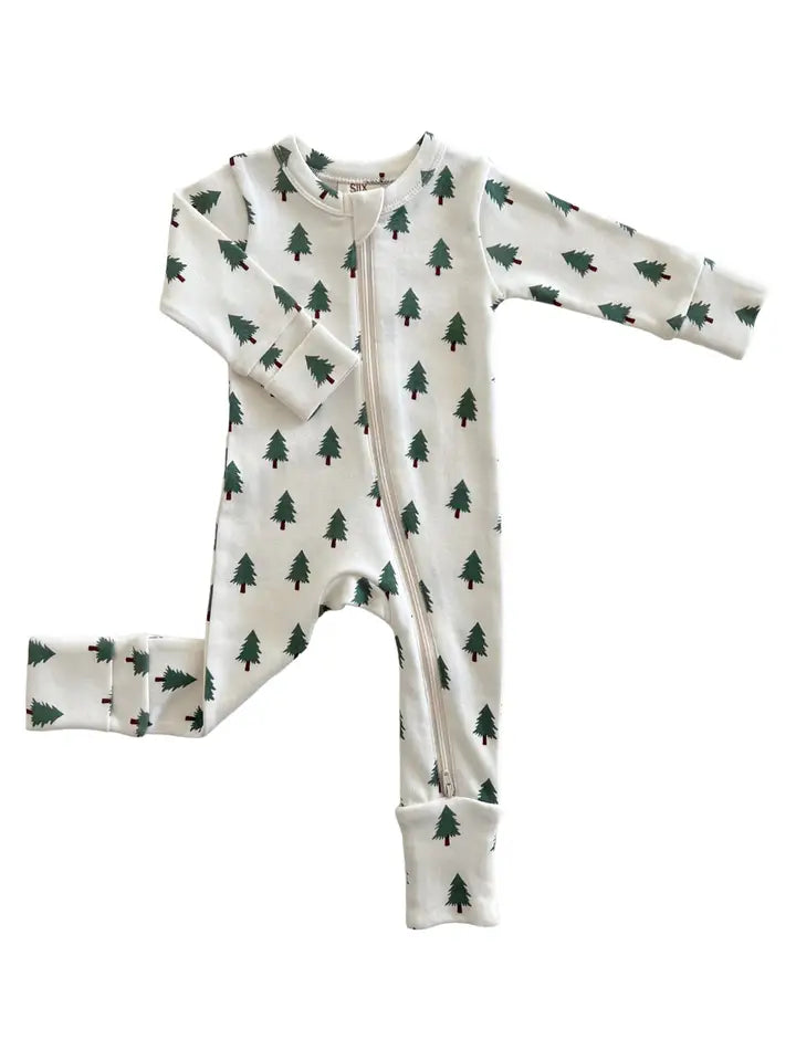 Christmas Tree Zip Romper