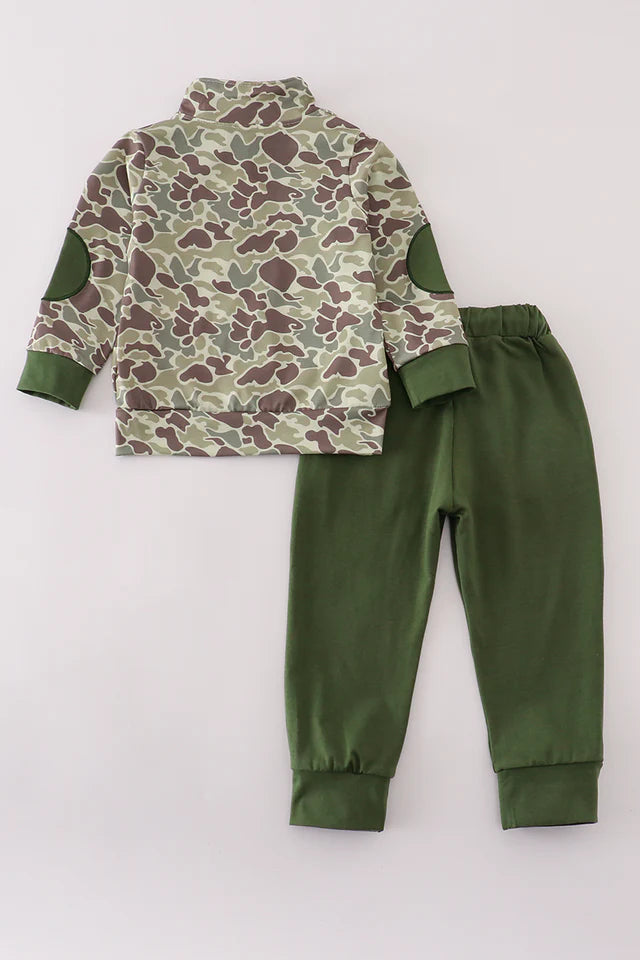 Green Camo Sweatshirt Set