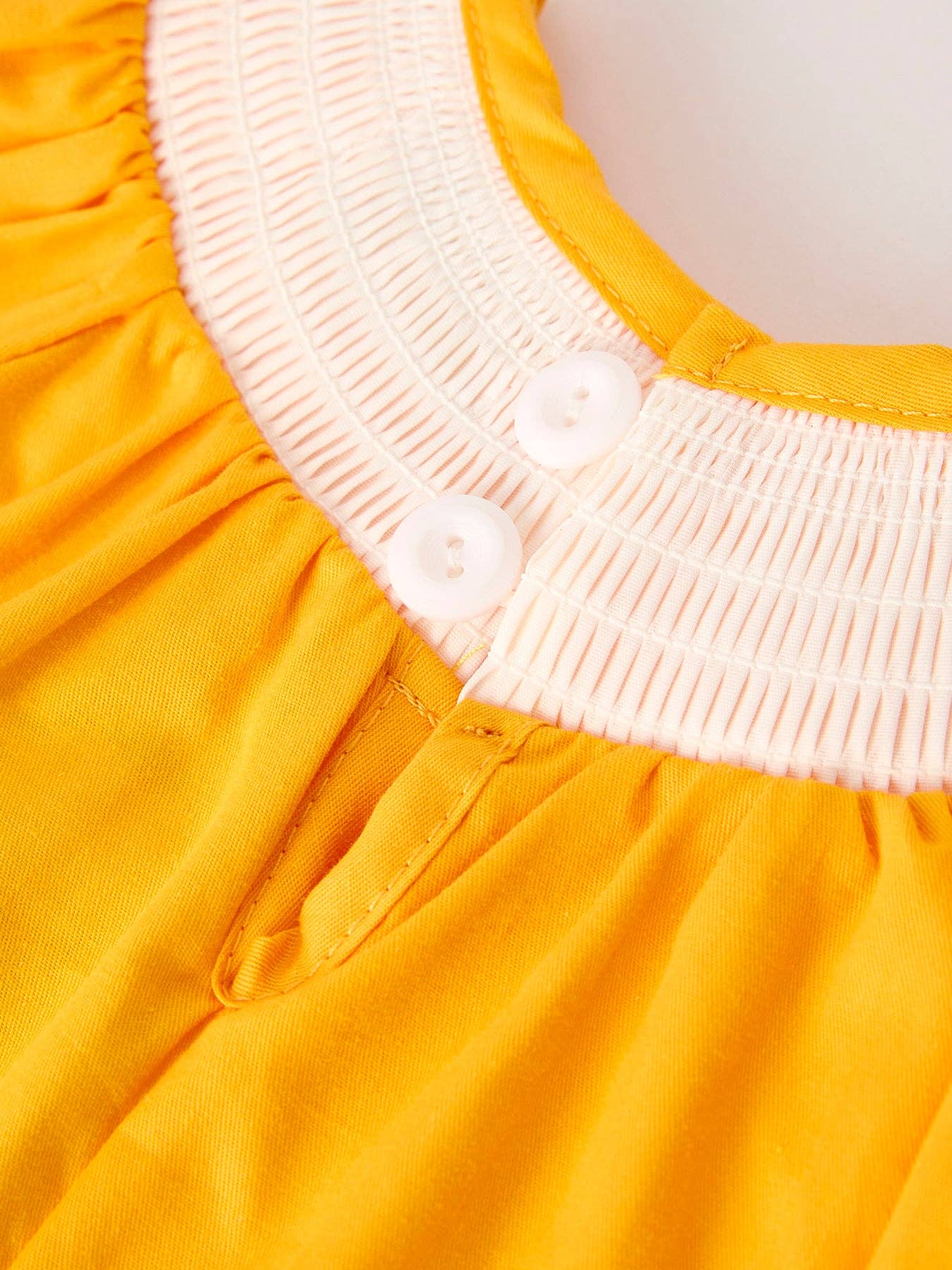 Yellow Thanksgiving Embroidered Romper