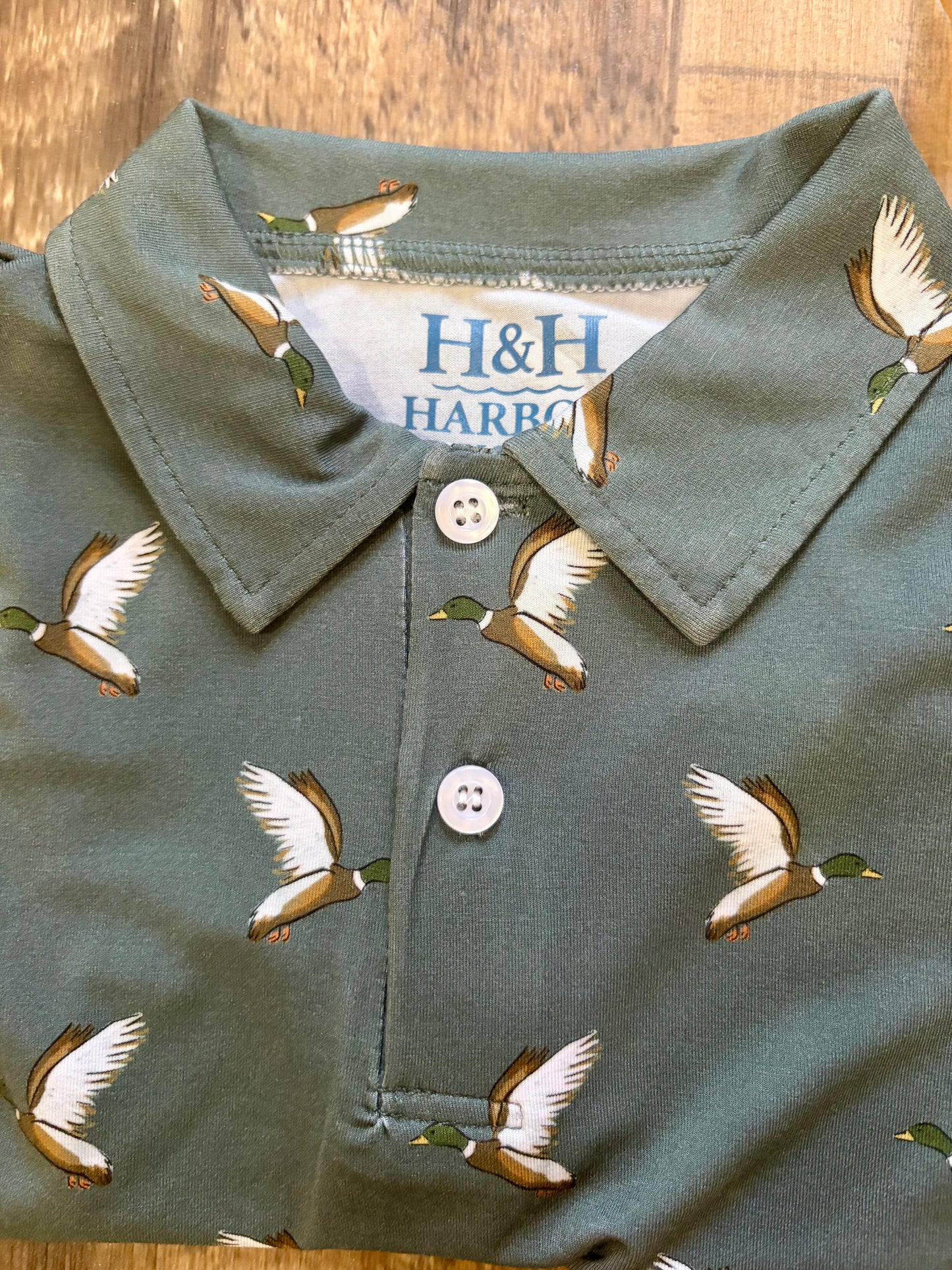 Flying Mallard Long Sleeve Romper