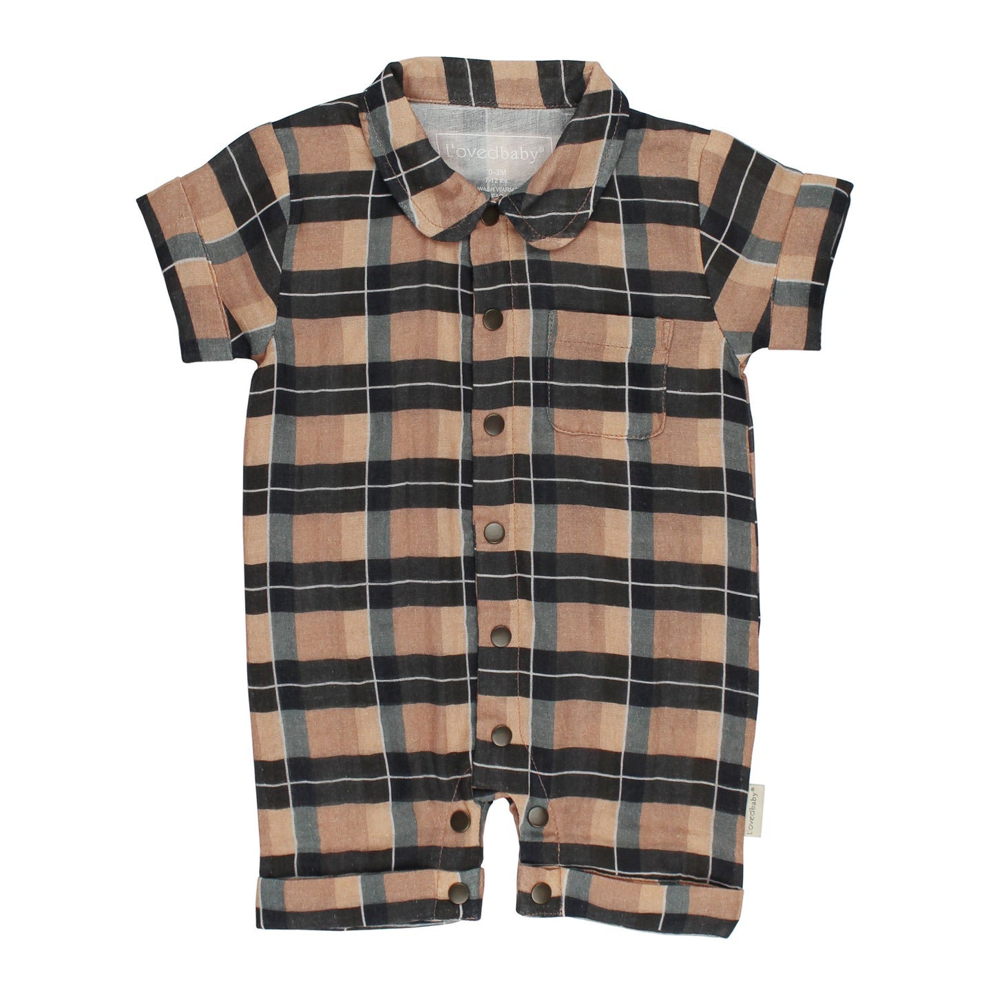 Driftwood Muslin Collared Romper