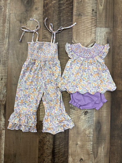 Violet Garden Smocked Romper