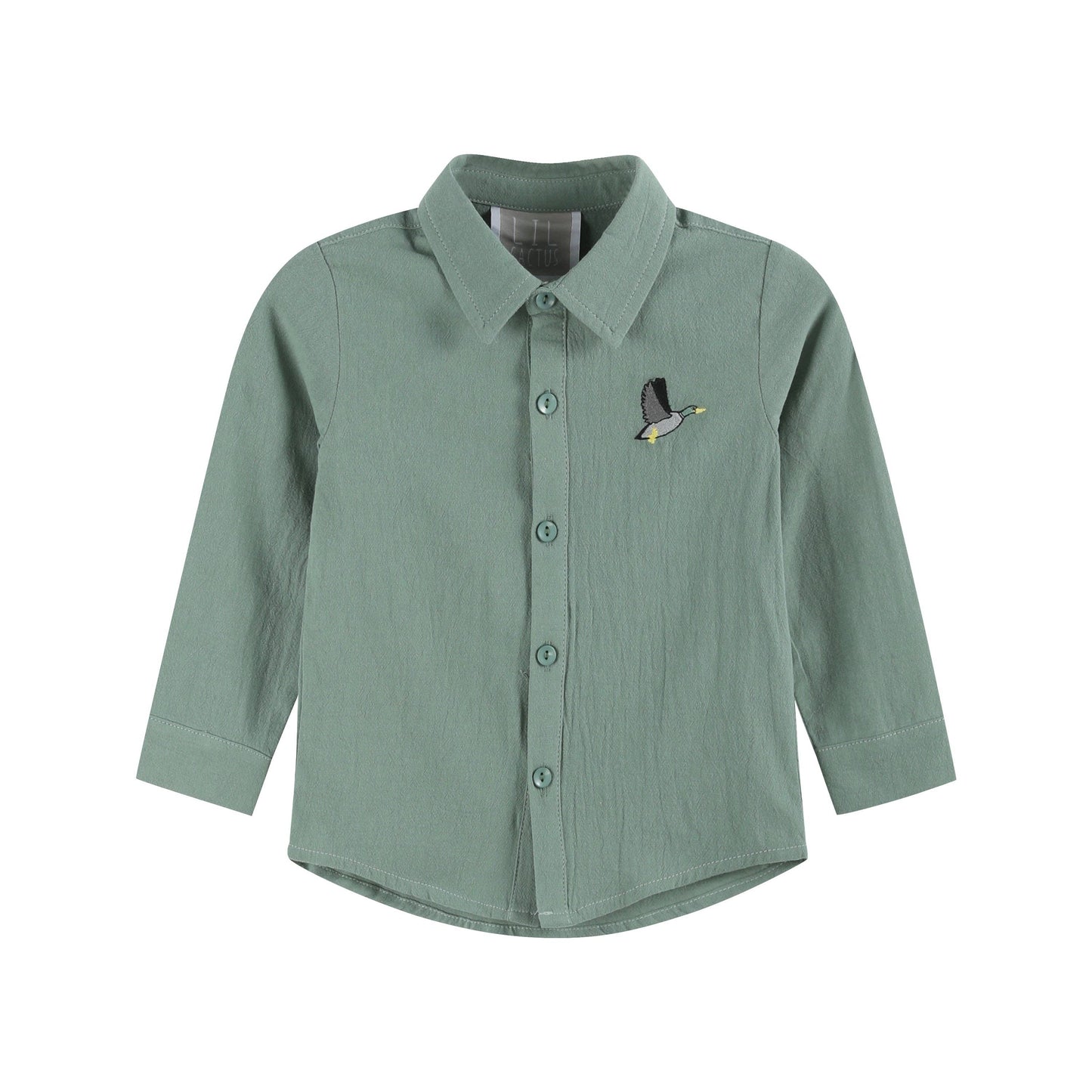 Sage Green Mallard Long Sleeve Polo