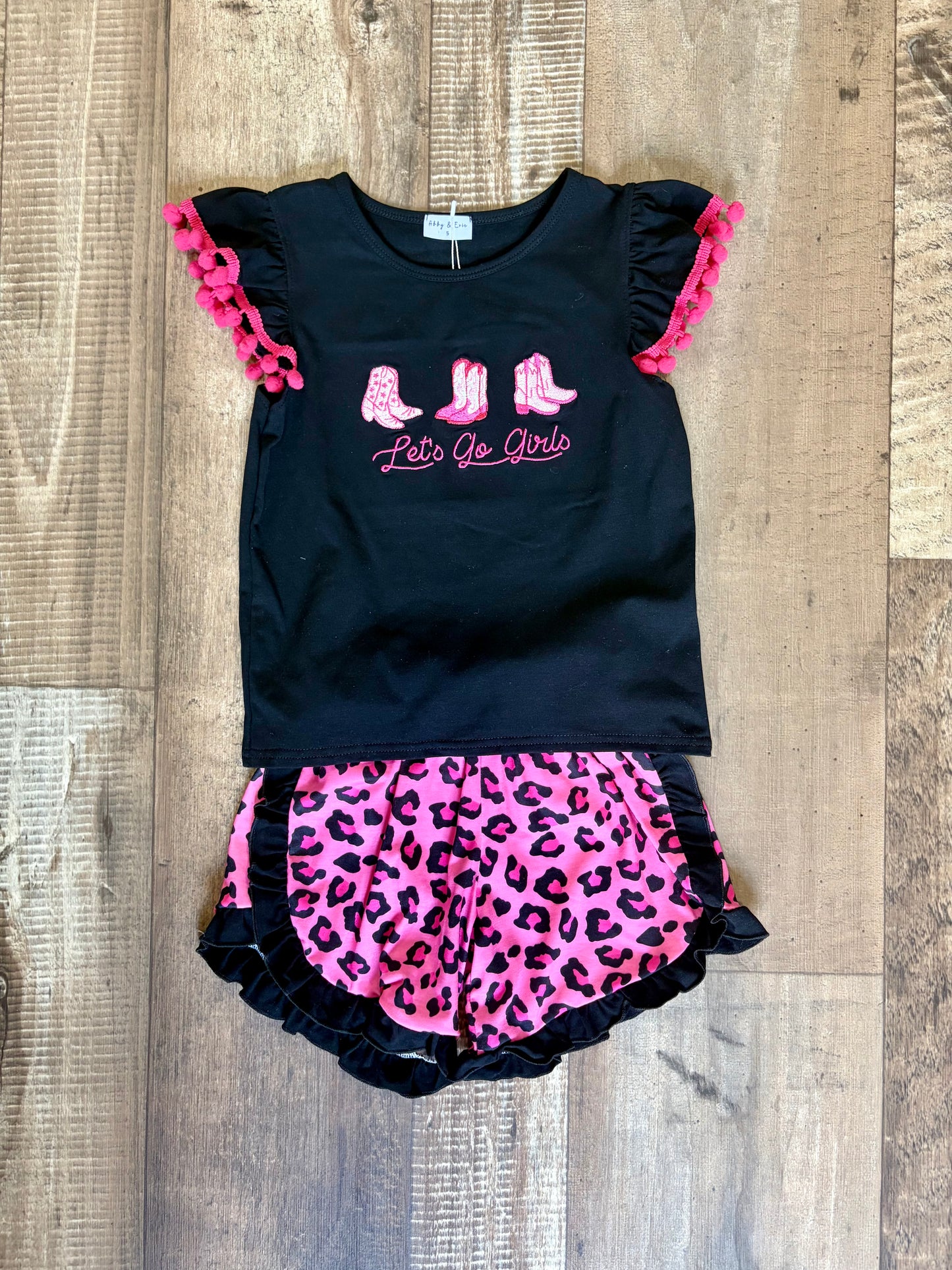 Let’s Go Girls! Leopard Shorts Set