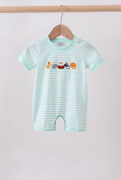 Noah’s Ark French Knot Boys Romper