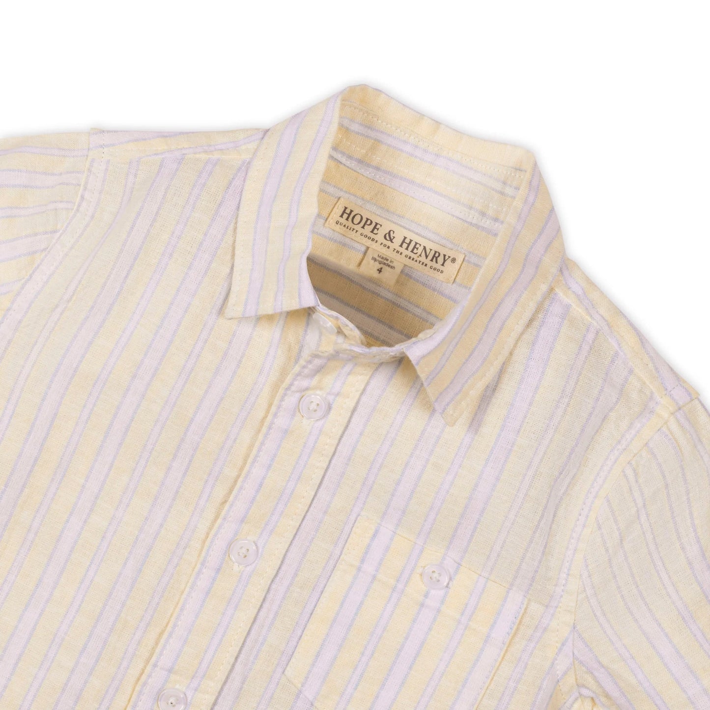 Sunshine Striped Short Sleeve Button Up