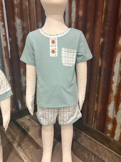 Sage Gingham Set