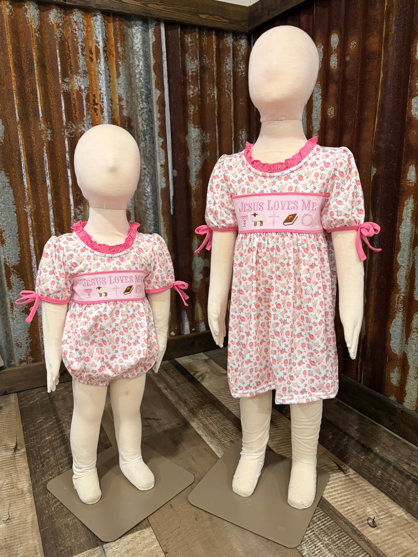 Jesus Loves Me Embroidered Bubble