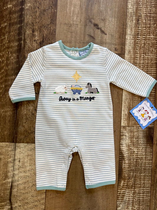 Away In A Manger Boys Romper