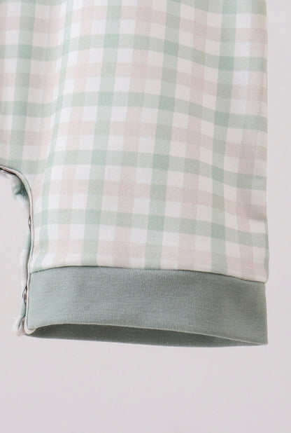 Sage Gingham Romper