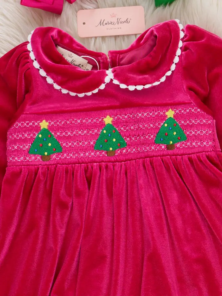 Hot Pink Christmas Tree Dress