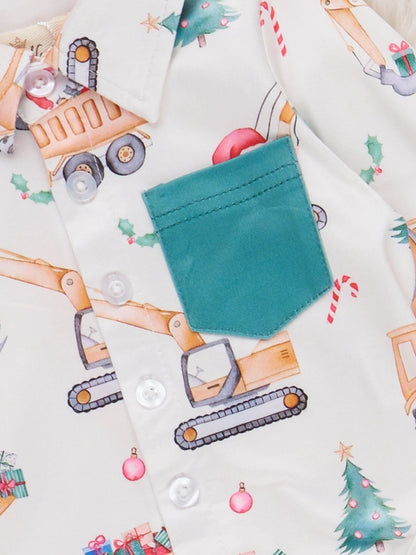Christmas Construction Baby Polo
