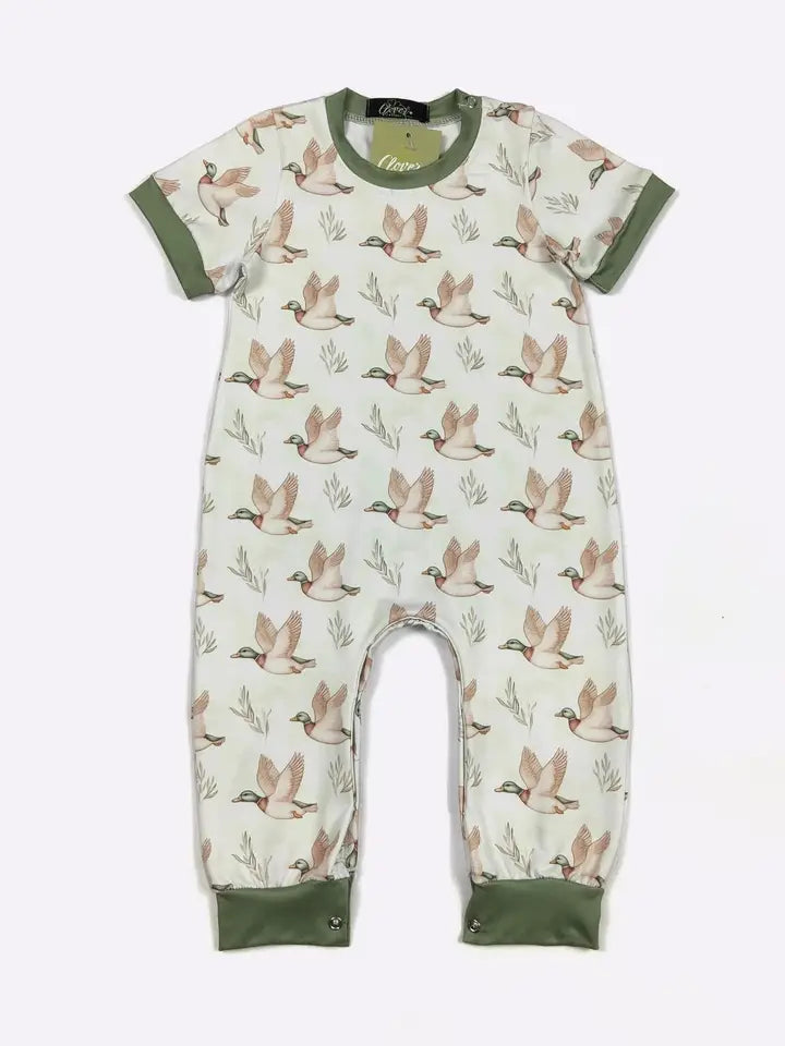 Cozy Mallard Short Sleeve Romper