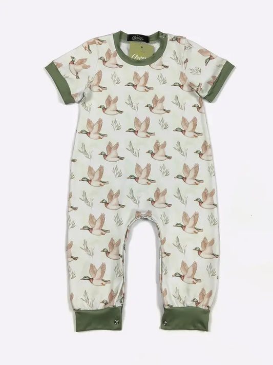 Cozy Mallard Short Sleeve Romper