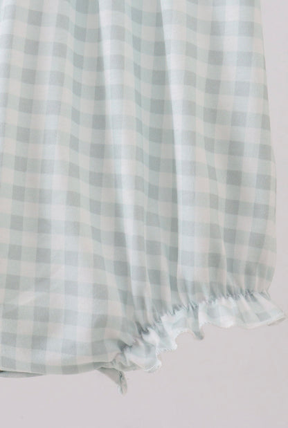 Sage Gingham He is Risen Bubble