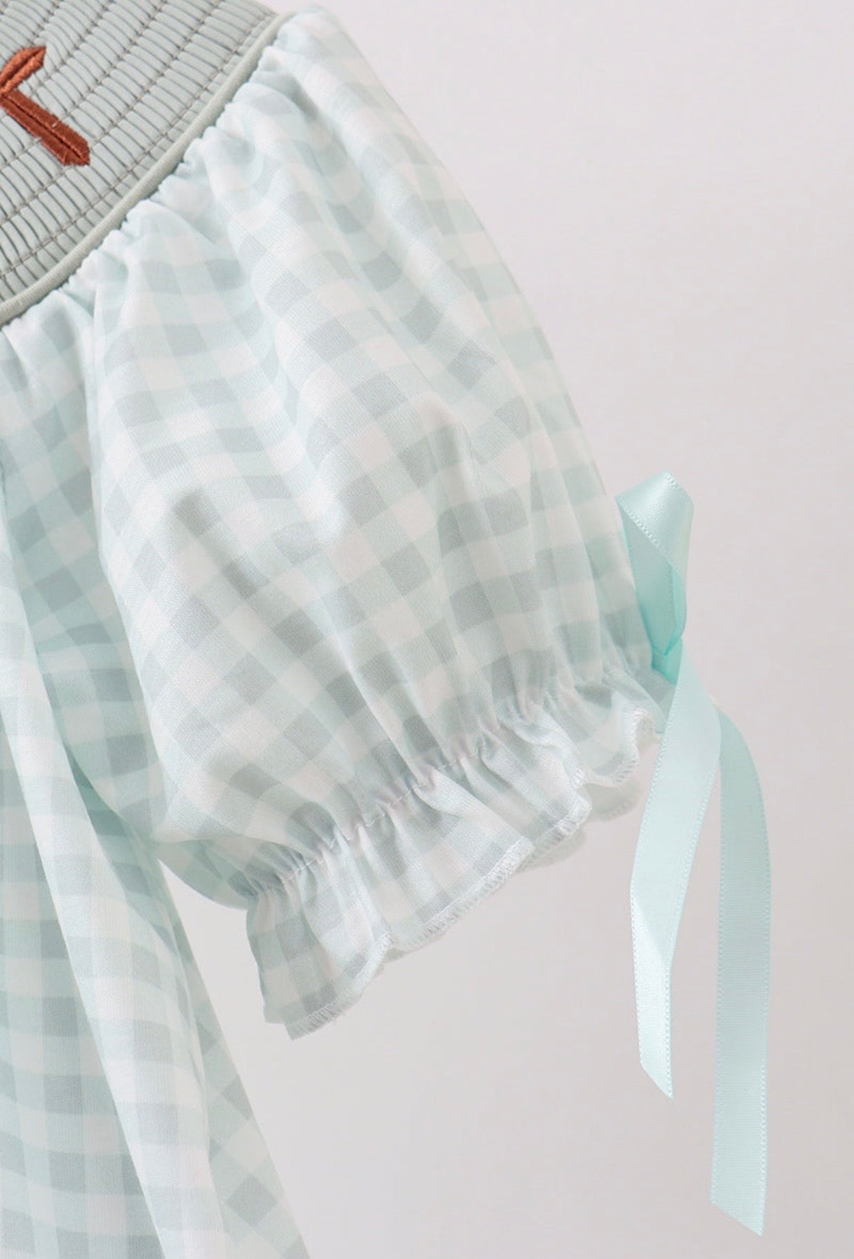 Sage Gingham He is Risen Dress