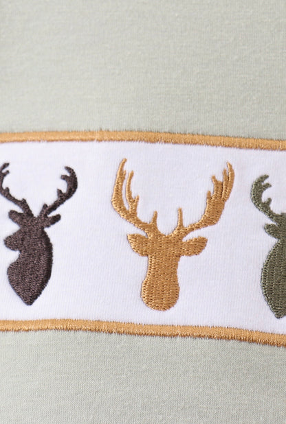 Antler Embroidered Set