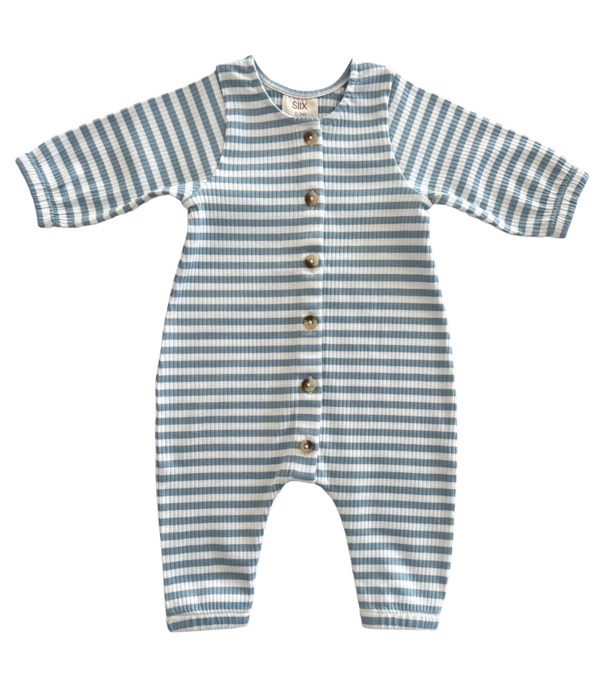 Dusty Blue Stripe Romper