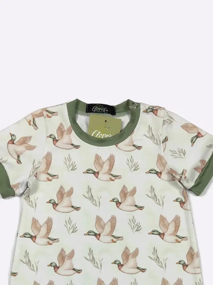 Cozy Mallard Short Sleeve Romper