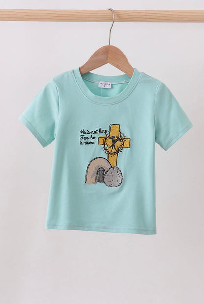 He is Risen Applique T-Shirt