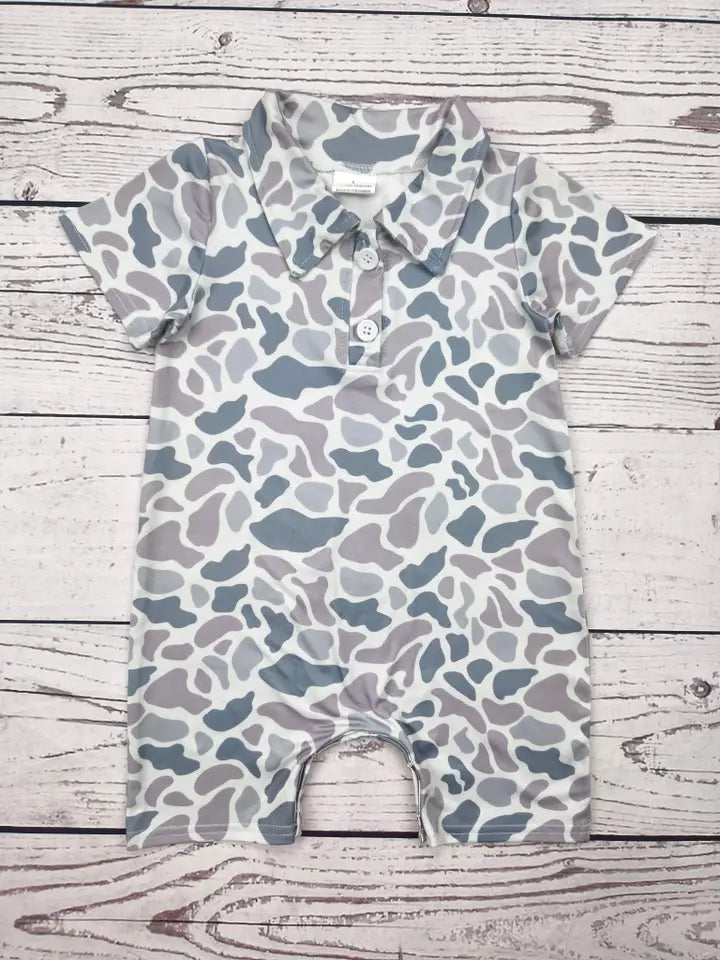 Old School Camo Romper