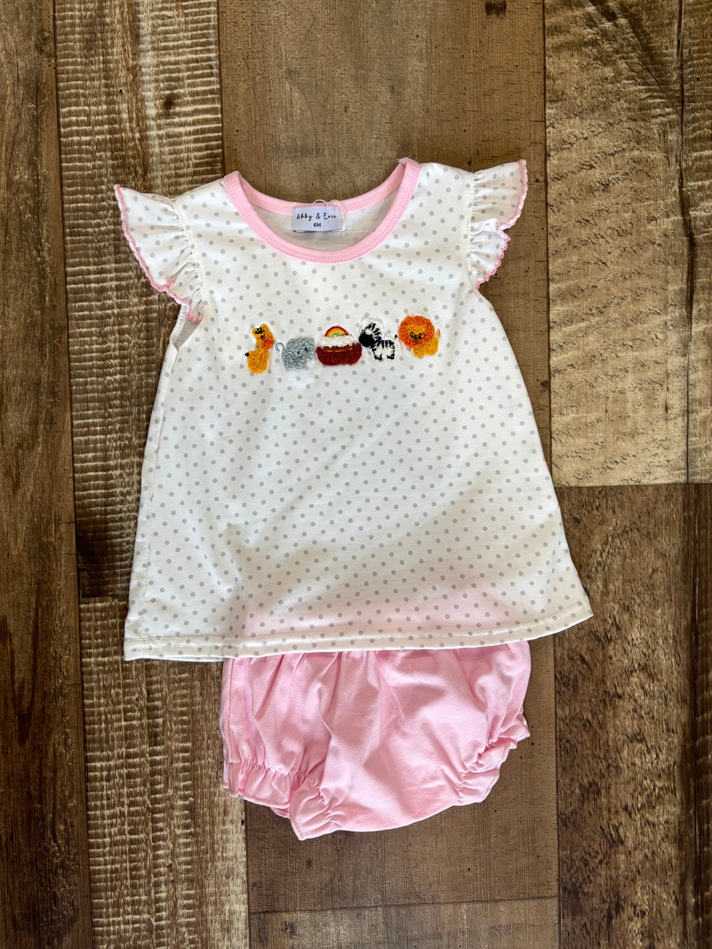 Noah’s Ark French Knot Bloomer Set