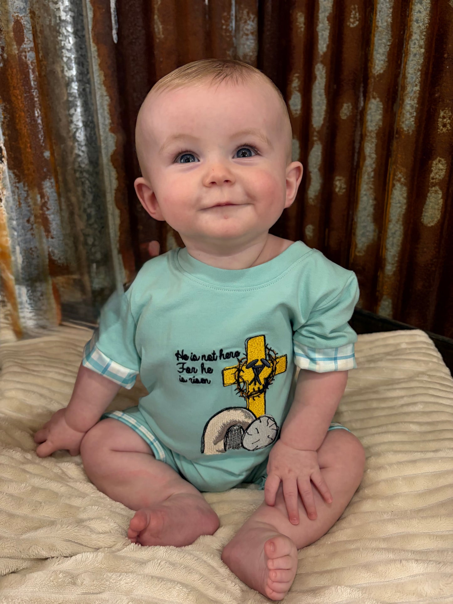 He is Risen Applique Romper