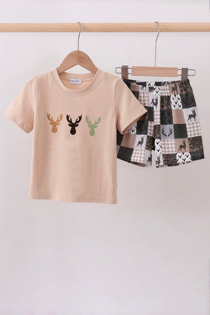 Antler Patchwork Embroidered Set