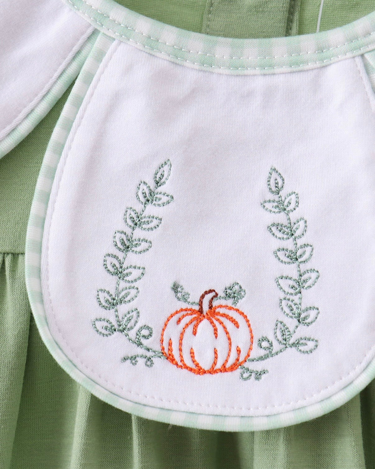 Sage Pumpkin Embroidered Bubble
