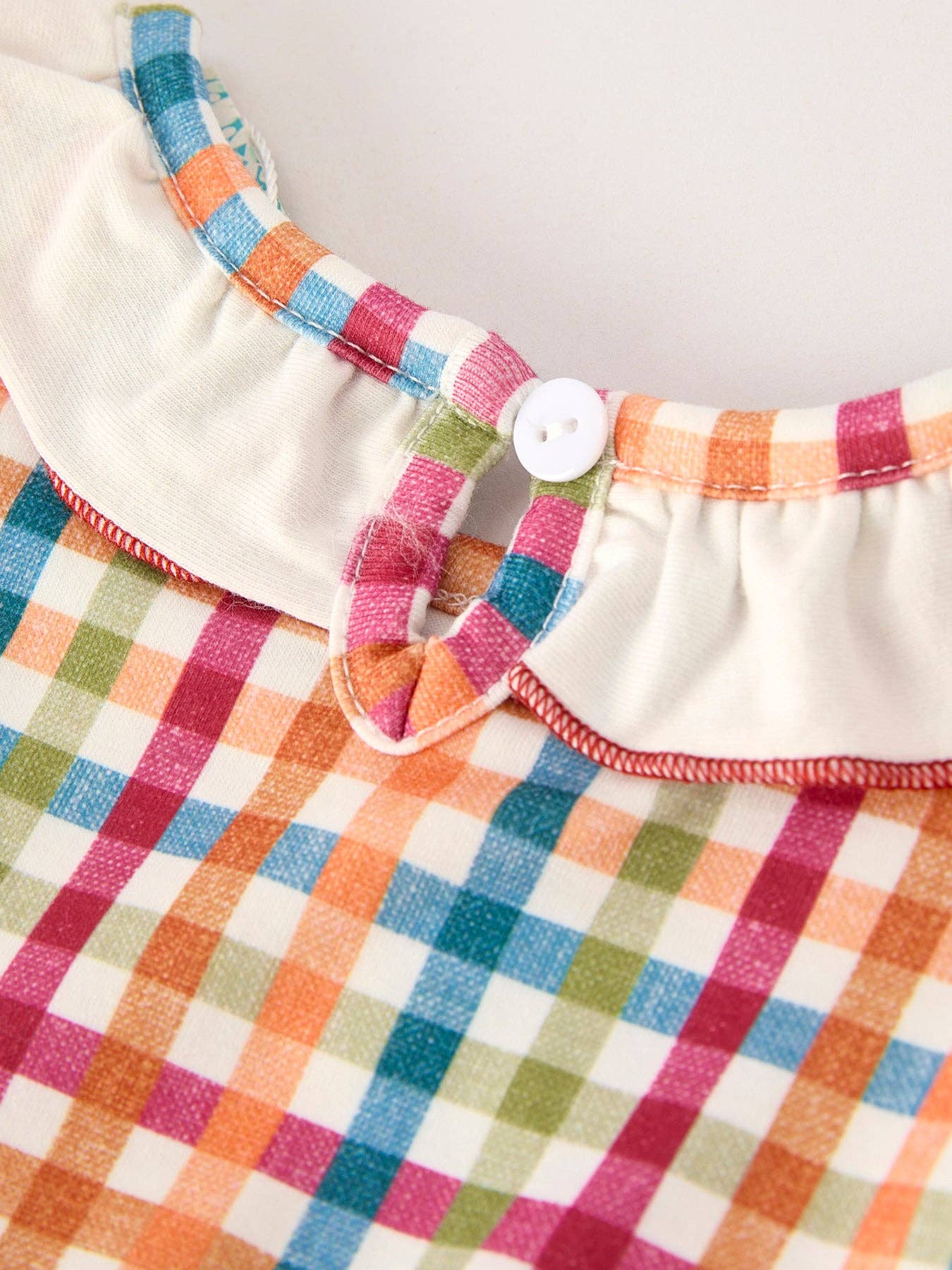 Thanksgiving Plaid Embroidered Bubble