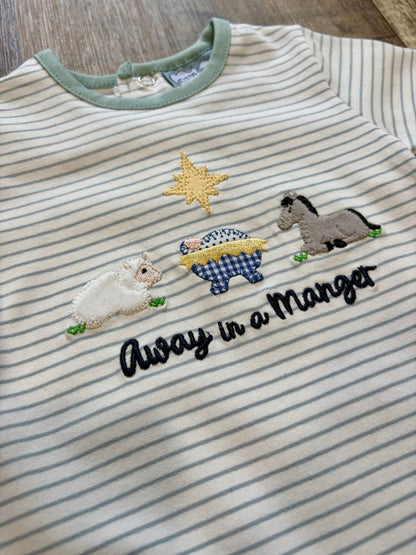 Away In A Manger Boys Romper