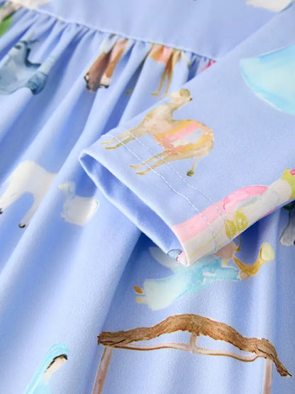 Nativity Long Sleeve Twirl Dress