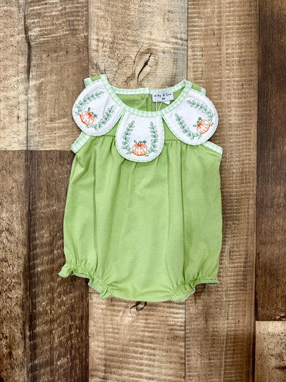 Sage Pumpkin Embroidered Bubble