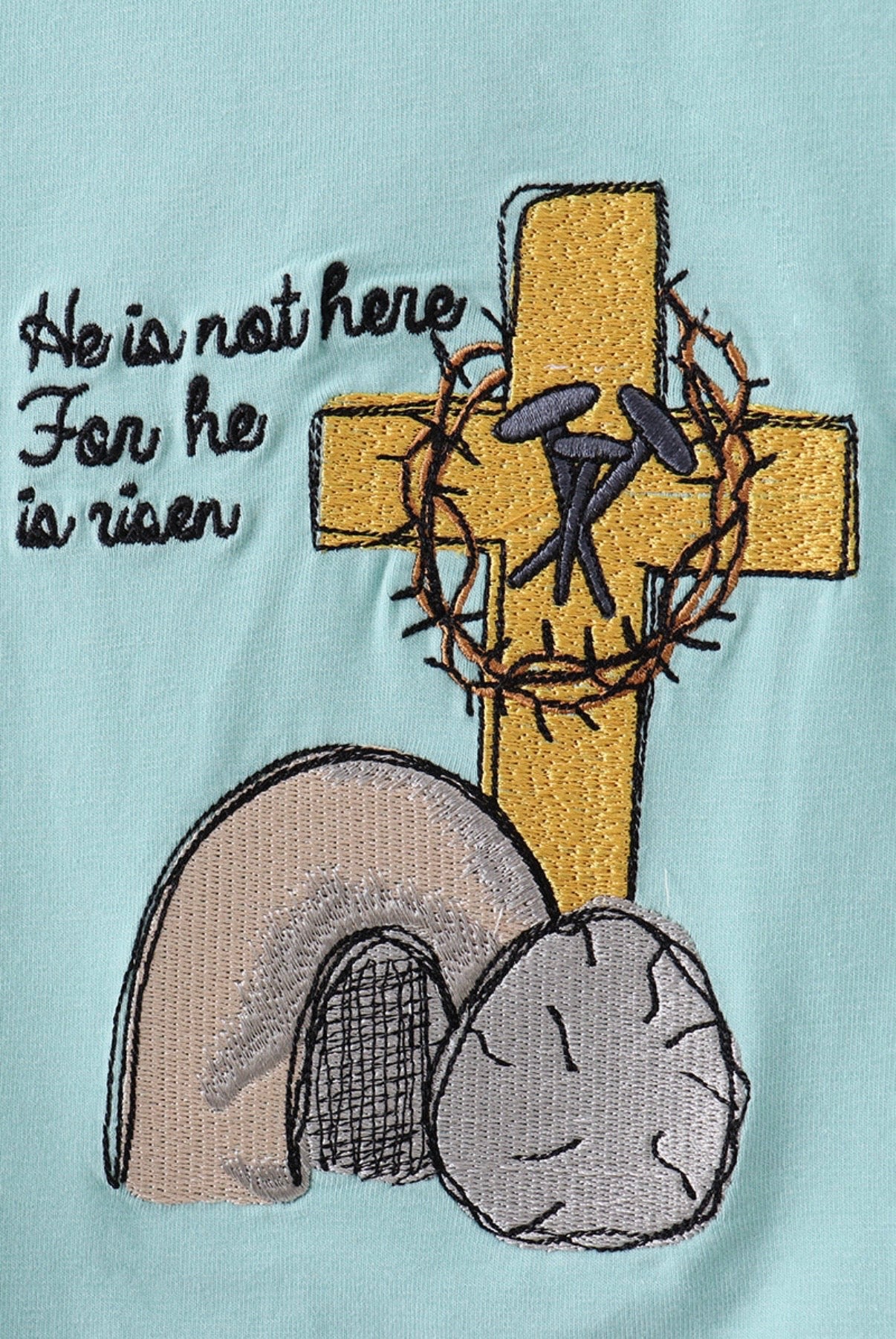 He is Risen Applique T-Shirt