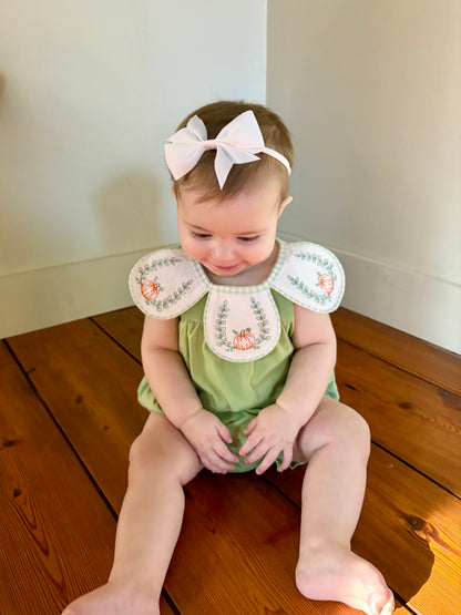 Sage Pumpkin Embroidered Bubble
