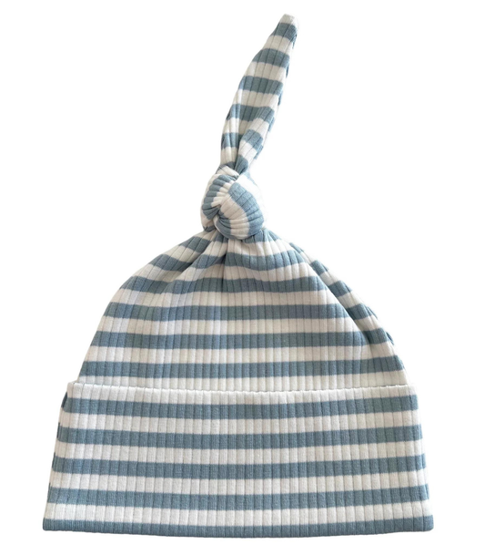 Dusty Blue Stripe Matching Beanie