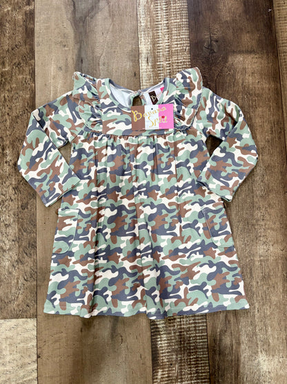 Camo Long Sleeve Dress