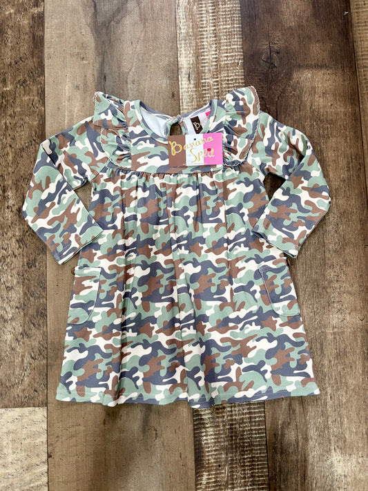 Camo Long Sleeve Dress
