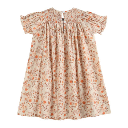 Fall Floral Smocked Dress