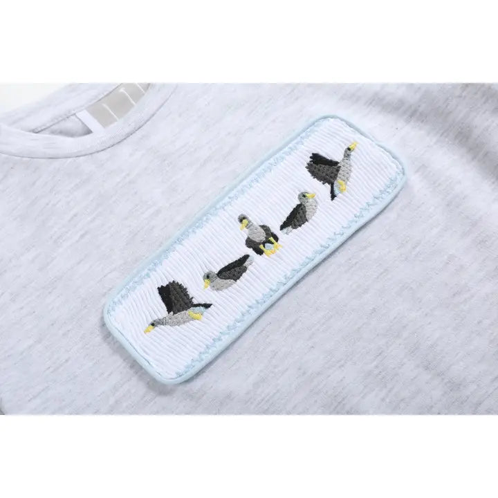 Light Gray Mallard Smocked Set