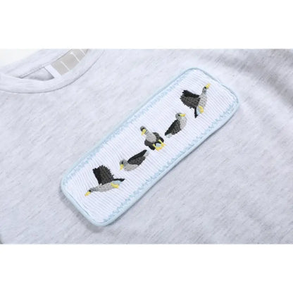 Light Gray Mallard Smocked Set