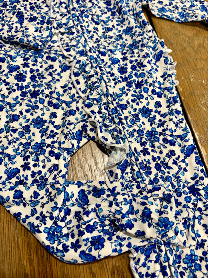 Blue Floral Bamboo Pajamas