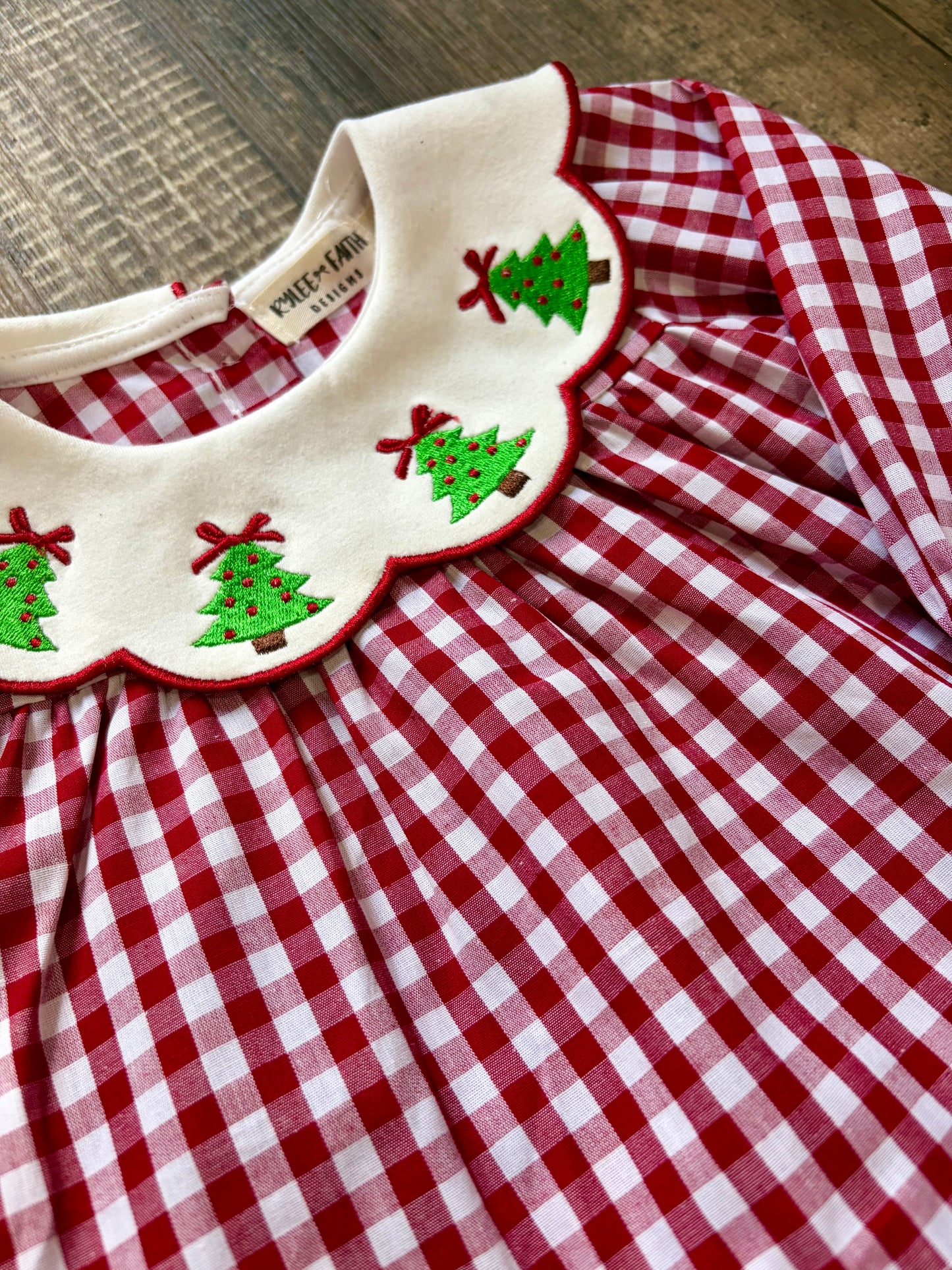 Red Gingham Christmas Tree Dress