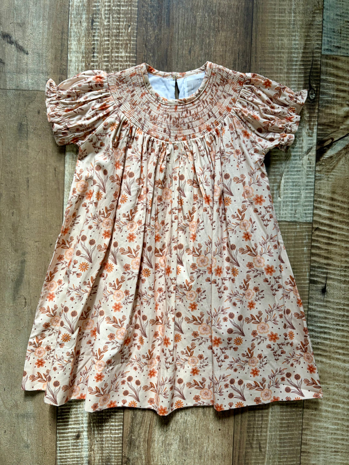 Fall Floral Smocked Dress