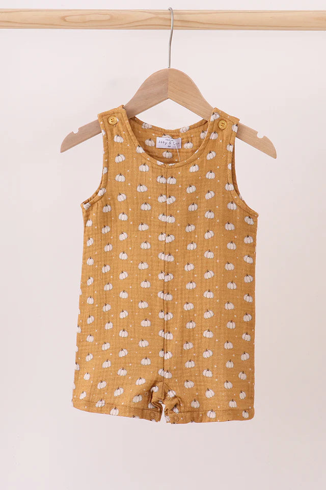 Pumpkin Muslin Romper