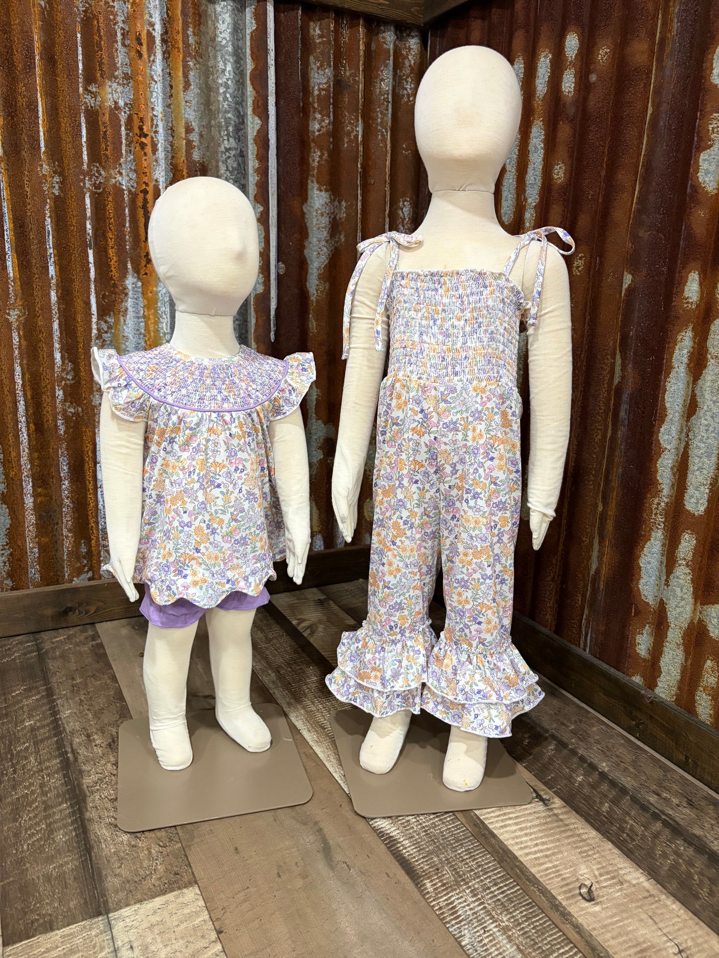 Violet Garden Smocked Romper